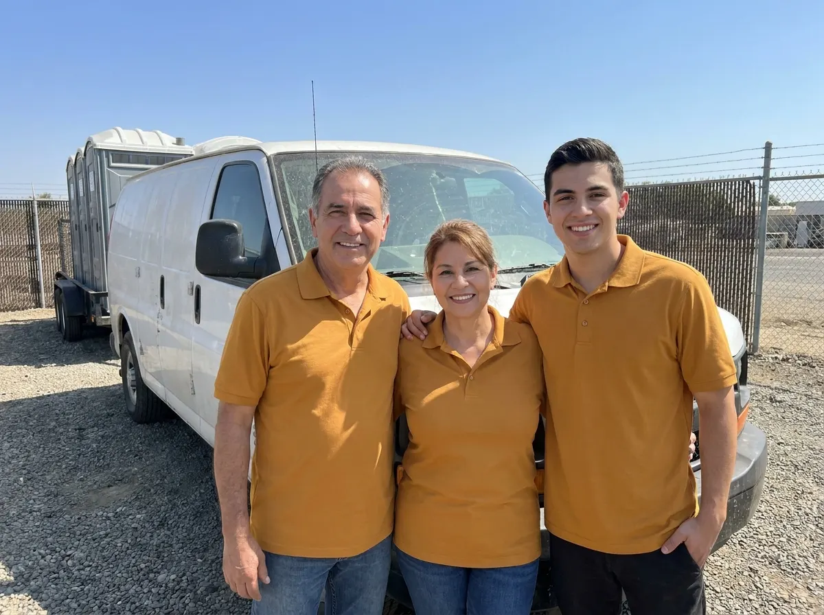 FreshQuest Mobile Toilet Hub portable toilet supplier team in Fresno, CA